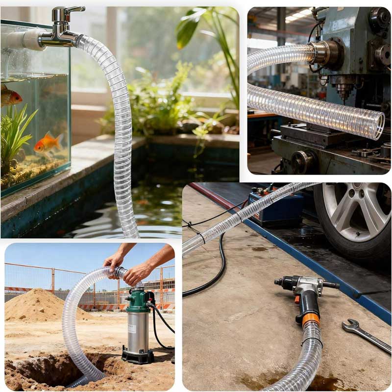 Ứng dụng ống hút bụi PVC lõi thép